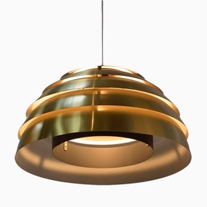 Gold-Colored Hanging Lamp from Hans Agne Jakobsson, 1958