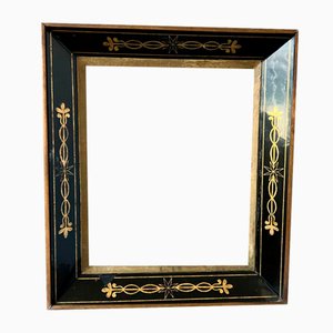 Antique French Black and Golden Frame