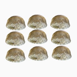 Crystal Flushmount Lights from Staff, Germany, 1970s, Set of 9
