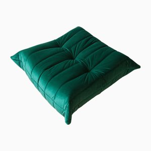 Pouf Togo in velluto verde bottiglia di Michel Ducaroy per Ligne Roset