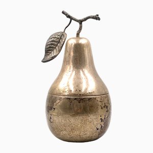Modern Silver-Plated Pear Wine Cooler / Ice Bucket from Teghini Firenze, Italy, 1970s