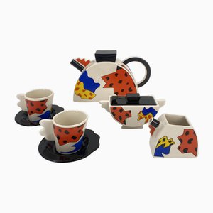 Coffee Service by Bottega Laurentia for Studio Lampo, 1980s, Set of 5