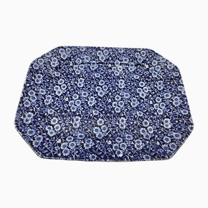 Plat Calico Bleu de Burleigh Staffordshire