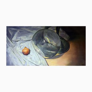 Maxmilian Ciccone, the Lens and the Bronze, 2000s, Oil on Canvas
