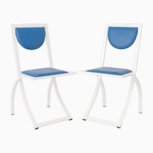 Vintage Esszimmerstühle von Karl Friedrich Förster für Manufacturer KFF, 1980er, 2er Set
