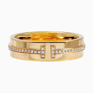 T Wide Diamond Ring in 18k Yellow Gold from Tiffany & Co.