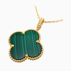 Yellow Gold Magic Alhambra Malachite Womens Necklace from Van Cleef & Arpels