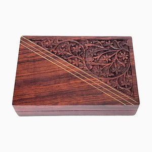 Decorative Cigarette Box in Wood, India, 1960s