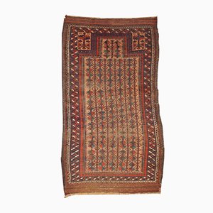 Antique Afghan Baluch Handmade Prayer Rug, 1880s