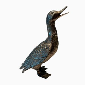 Large Duck in Silver Bronze, 1970s