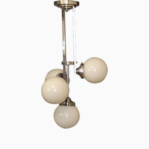French Modernist Art Deco Chandelier, 1930s