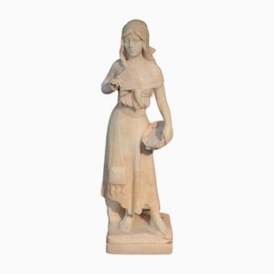Statue 20ème Siècle d'Esmeralda en Albâtre
