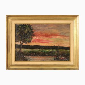 F. Rontini, Italian Landscape, 1940s, Oil Painting, Framed, 1940, Oil