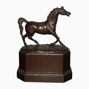 20th Century Patinated Metal Horse Statue