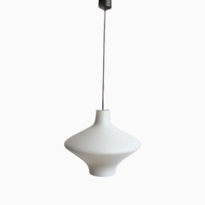 Weiße Deckenlampe, 1960er