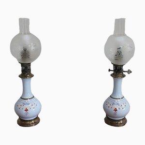19th Century Oil Lamps, Set of 2