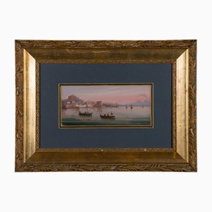 Ippolito Caffi, Paysage, Italie, 1840, Gouache