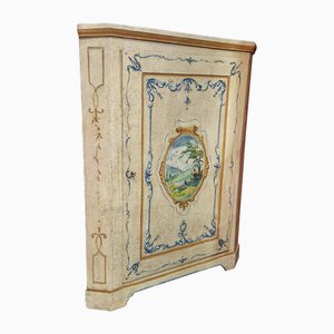 Tyrolean Style Lacquered Corner Sideboard, 1980s