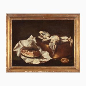 Neapolitan Master, Still Life with Cuttlefish, 17th Century, Oil on Canvas