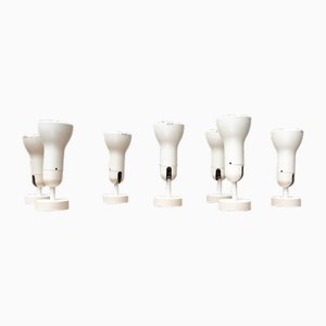 Mid-Century German Space Age Model 710282 Wall or Ceiling Lamps from Staff Leuchten, 1970s, Set of 8