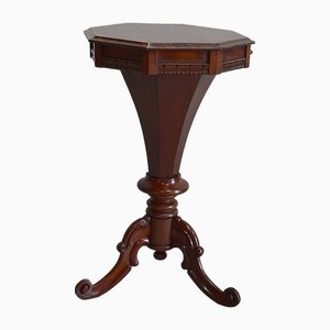 Table d'Appoint Octogonale en Acajou, Angleterre, 19ème Siècle