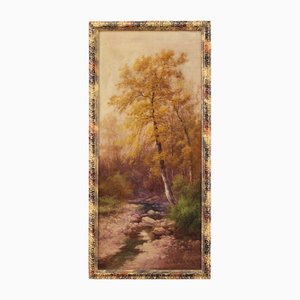 Italienischer Künstler, Landschaft, 1880, Öl auf Leinwand, 1880, Gerahmt