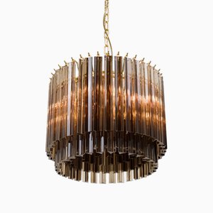 Smoked Piccolo Amaro Drum Chandelier from Pure White Lines