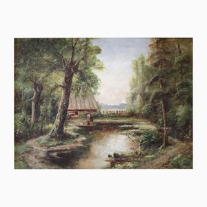 Eduard Rosens, Landschaft, Öl auf Leinwand
