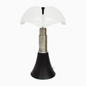 Lampada da Terra Grande Mod. Pipistrello nero di Gae Aulenti per Valenti Luce, Italia, 1965