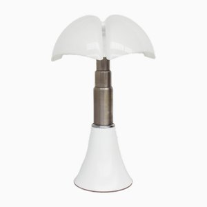 Large Floor Lamp Mod. White Pipistrello by Gae Aulenti for Martinelli Luce, Italy, 1965