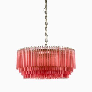 Large Pink Amaro Drum Chandelier from Pure White Lines