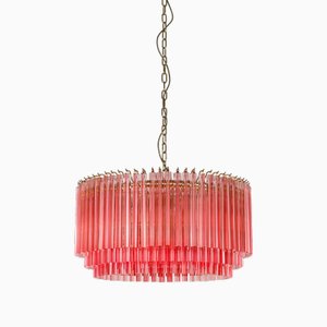 Pink Medium Amaro Drum Chandelier from Pure White Lines
