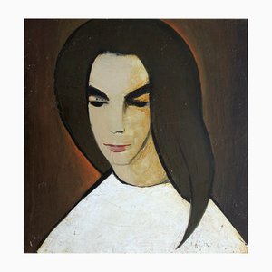 Laimdots Murnieks, Portrait, Oil on Cardboard