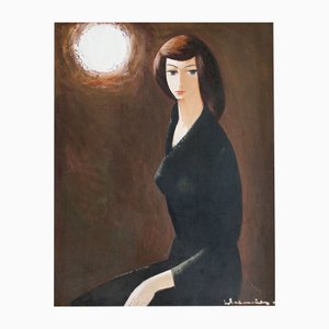 Laimdots Murnieks, Ritratto di figlia, Olio su cartone