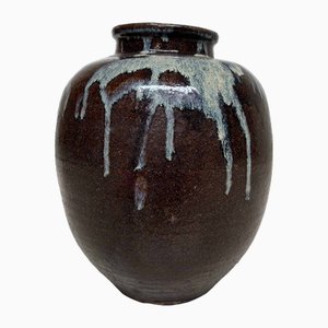 Shōwa Period Glazed Earthenware Ikebana, Japan, 1970s