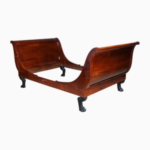 Empire Bed with Upturned Bedside Tables in Mahogany-Stained Cherry