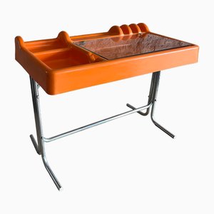 Space Age Orix Orange Writing Desk by Vittorio Parigi and Nani Prina for Molteni, 1970s