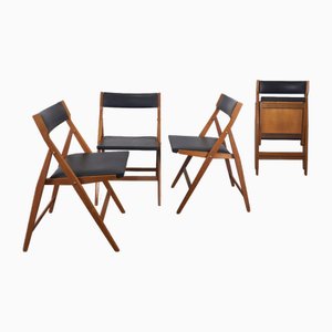 Folding Chairs by Giò Ponti for Reguitti Brothers, 1950s, Set of 4