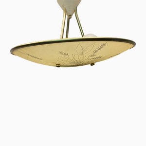 Mid-Century Cream Ceiling Lamp from Erco, 1950s