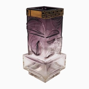 Vintage Scandinavian Modern Glass Vase by Pentti Sarpaneva for Turun Silver / Kumela Oy, Finland, 1960s