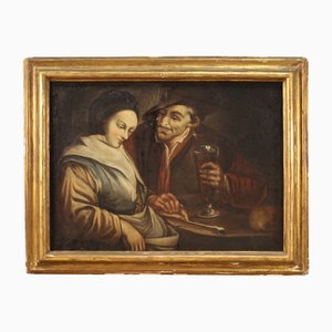 Composizione figurativa, 1750, Olio su tela, In cornice