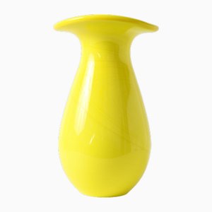 Bright Yellow Glass Vase, 1990s