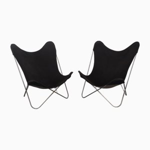 Fauteuils en Daim Mod. Papillon de Knoll Inc. / Knoll International, 1970s, Set de 2