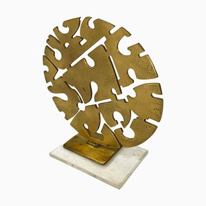 Sculpture Style Brutaliste Moderne en Laiton par Edmondo Cirillo, Italie, 1980s