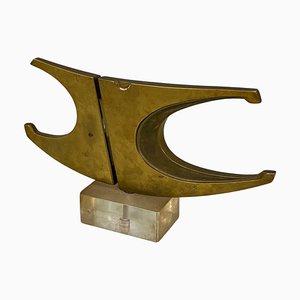 Italian Modern Brutalist Style Bronze Sculpture by Edmondo Cirillo, 1970s