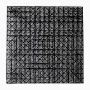 Geometrische dreidimensionale Wandskulptur aus Metall, Frankreich, 1960er