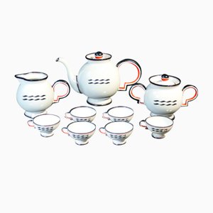 Barbara Tea Service by Giò Ponti for Ginori, Set of 9