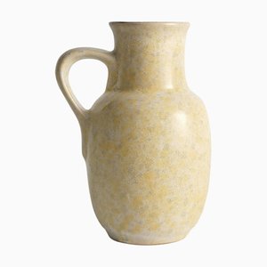 Mid-Century Modern Graue & Gelbe Steingut Vase von Strehla, 1970er