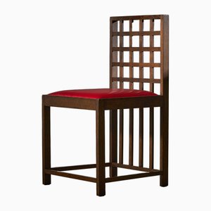 Sedia con schienale a griglia in stile Mackintosh