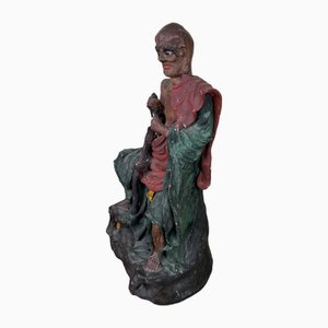 Asian Polychrome Terracotta Sculpture